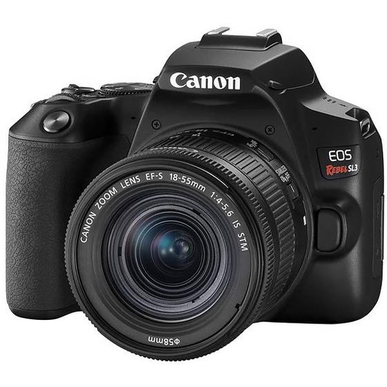 Imagem de Camera Canon Eos Rebel SL3 Wi-Fi/Bluetooth com Lente Ef-s 18-55 MM Is STM - Preta