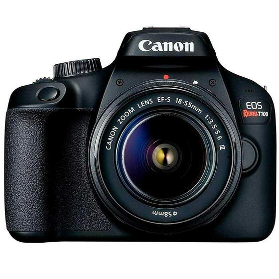 Câmera Canon EOS Rebel T100 Kit EF-S 18-55mm DC III Menor preço em Câmera Canon EOS Rebel T100 Kit EF-S 18-55mm DC III