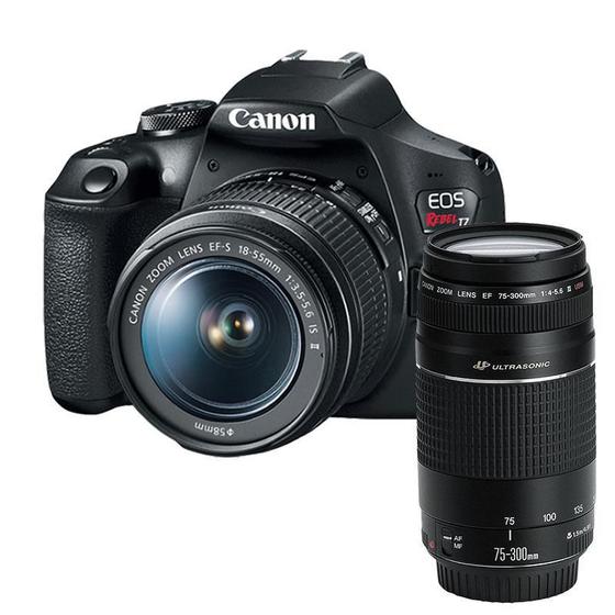 Imagem de Câmera Canon T7 + Lente 18-55Mm + Lente 75-300Mm
