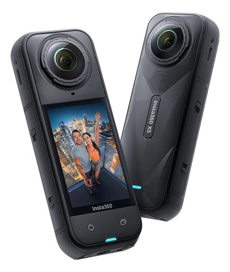 Câmera De Ação Insta360 X5 8k 360º Ipx8 À Prova Dágua Chip Triple Ai 2400mah Bateria Lentes Resistentes E Substituíveis Cor Preta Imagem de Câmera De Ação Insta360 X5 8k 360º Ipx8 À Prova Dágua Chip Triple Ai 2400mah Bateria Lentes Resistentes E Substituíveis Cor Preta