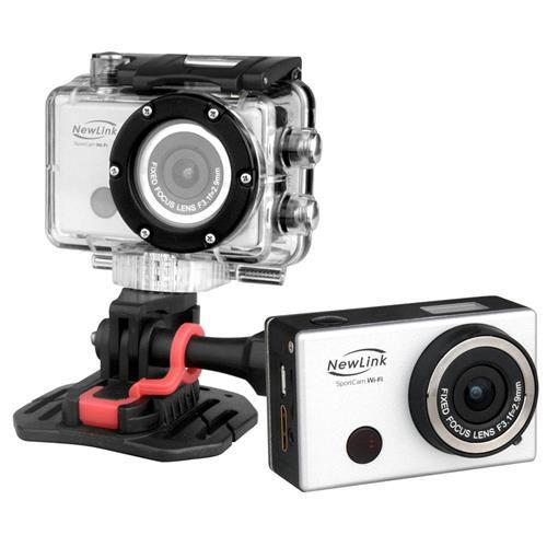 Imagem de Câmera de Ação Sport Cam NewLink Wi-Fi FS101 Prata  8MP, Conexão Micro USB e Mini HDMI - OEX