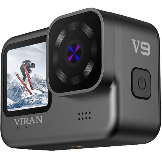 Imagem de Câmera de ação V9 Wifi Filmadora Sport 4k 60fps 20mp Mergulho Moto Bike Surf Prova D'água IP68 Duas Telas