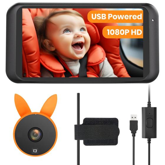 Imagem de Câmera de carro de bebê Babyvue BV2 USB Plug-Play 1080P 4,5"