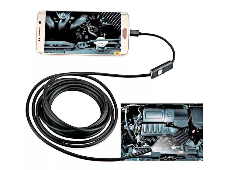 Câmera de Inspeção Endoscópica Sonda Boroscópio 2 Metros c/ 6 LEDs Resistente a Agua Para Android e PC Menor preço em Câmera de Inspeção Endoscópica Sonda Boroscópio 2 Metros c/ 6 LEDs Resistente a Agua Para Android e PC