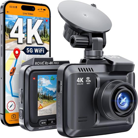 Imagem de Câmera de Painel ROVE R2-4K PRO - 2160P UHD, 30fps, GPS e WiFi 5G