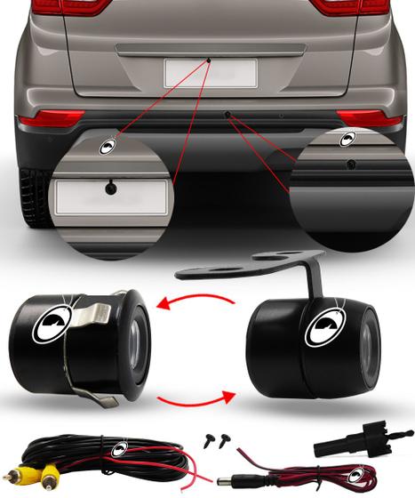 Imagem de Camera De Re Colorida - Suporte Borboleta - Compatível Com Monitores LCD e DVDs - Blindada