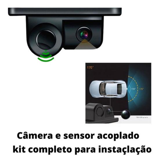 Imagem de Câmera De Ré Com Sensor De Estacionamento Acoplado