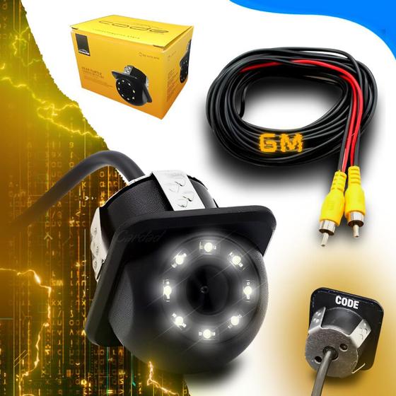 Câmera De Ré Led Branco Visão Noturna Tartaruga Universal Hd Menor preço em Câmera De Ré Led Branco Visão Noturna Tartaruga Universal Hd