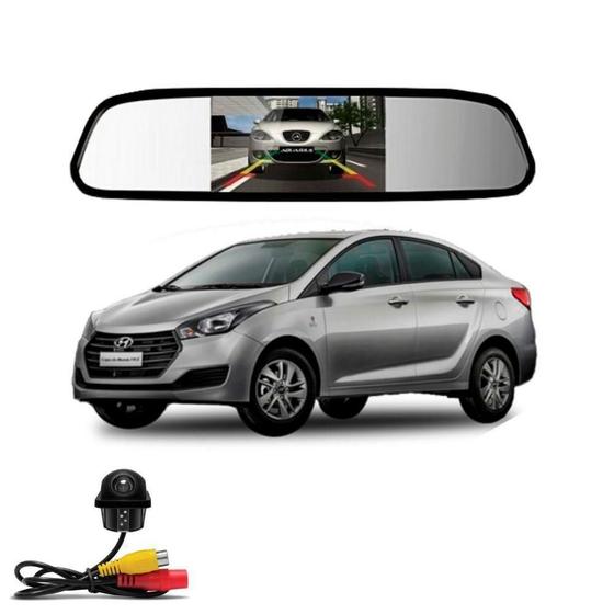 Imagem de Camera De Re Tartaruga Retrovisor Com Tela Hb20S