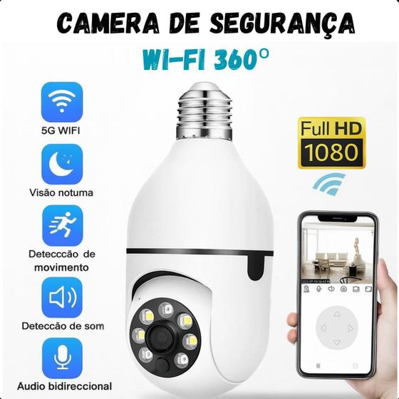 Imagem de Câmera de segurança 360º com design discreto para garantir total proteção.