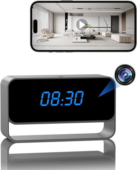 Imagem de Câmera de segurança DuboCam Clock Full HD 1080P WiFi Nanny Cam