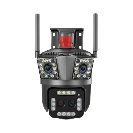 Câmera de Segurança Externa 8K - WiFi, 16MP, Zoom 12x, 4 Lentes, 3 Telas e Rastreamento Automático Menor preço em Câmera de Segurança Externa 8K - WiFi, 16MP, Zoom 12x, 4 Lentes, 3 Telas e Rastreamento Automático