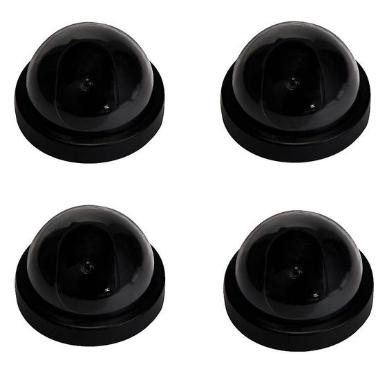 Imagem de Câmera de Segurança Falsa com LED - Kit com 4 Unidades - Para Disuasião