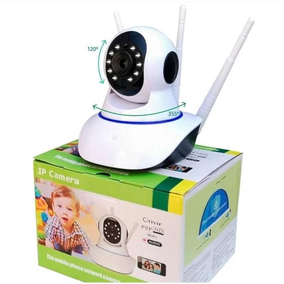 Câmera De Segurança IP 3 Antenas Wifi Sistema Yoosee - Afc Imagem de Câmera De Segurança IP 3 Antenas Wifi Sistema Yoosee