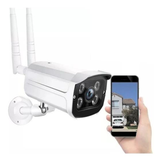 Camera De Segurança Ip Wifi Externa Prova Dagua Sem Fio Hd 2 antenas app Iseecloud Menor preço em Camera De Segurança Ip Wifi Externa Prova Dagua Sem Fio Hd 2 antenas app Iseecloud
