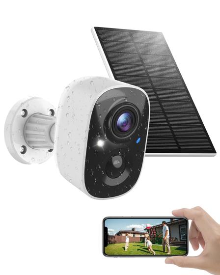 Imagem de Câmera de Segurança MaxiViz Solar Wireless 2K com Detecção de Movimento AI
