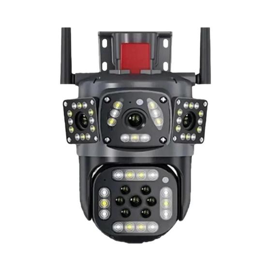 Imagem de Câmera de Segurança WiFi 4K 8MP PTZ - IP CCTV Externa com Lente Dupla e Detecção de Movimento