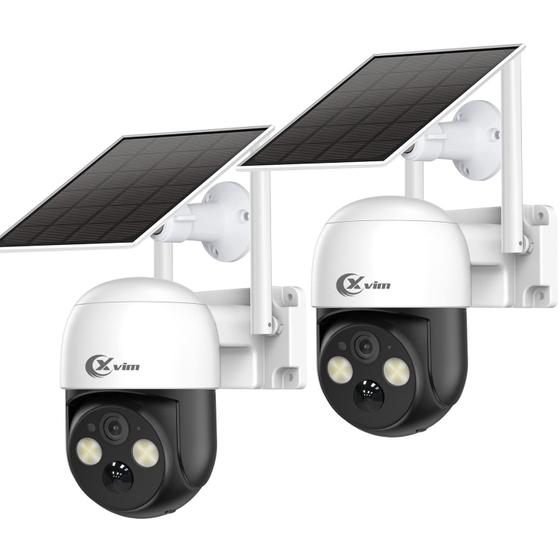 Imagem de Câmera de segurança XVIM Solar Wireless 2.5K 2PCS Outdoor