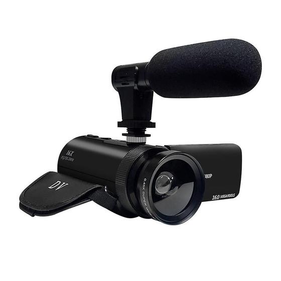 Imagem de Câmera de vídeo com microfone, FHD 1080p, 16MP, vlogging, YouTube, zoom 16x, webcam
