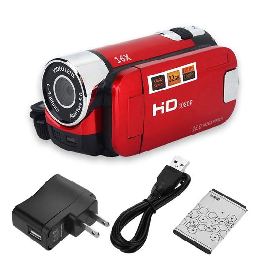 Imagem de Câmera de Vídeo Diyeeni FHD - Zoom Digital 16x e Tela de 2,7"