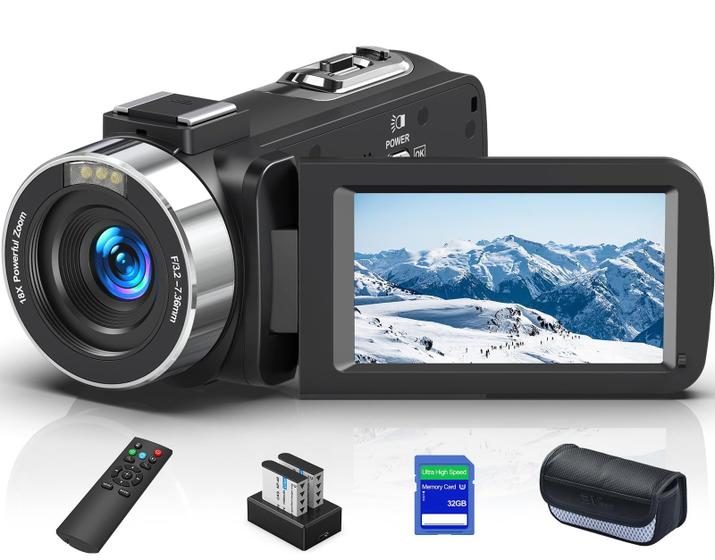 Imagem de Câmera de Vídeo Gcasio 8K 64MP - 18X Zoom com Wi-Fi e Visão Noturna