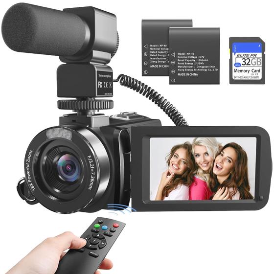 Imagem de Câmera de Vídeo MURAUX 6K 64MP WiFi - Filmadora para Vlogging com Microfone