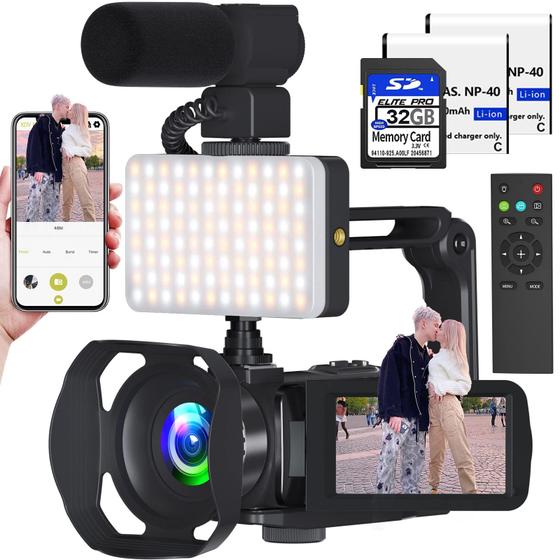 Imagem de Câmera de Vídeo VETEK 8K 48MP UHD WiFi - Com Visão Noturna