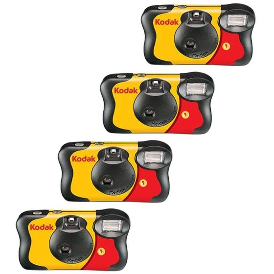 Imagem de Câmera descartável Kodak Fun Saver 35 mm com Flash 27 Exp, pacote com 4