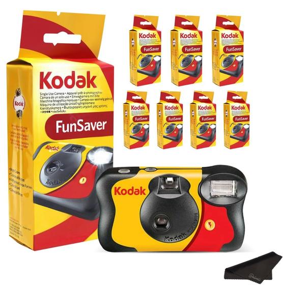 Imagem de Câmera Descartável Kodak Funsaver 35mm 27 Exp. - Pacote com 7 Unidades