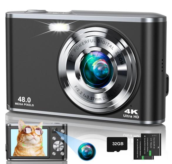 Imagem de Câmera Digital Aasonida 4K 48MP - com Cartão de 32GB e 2 Baterias