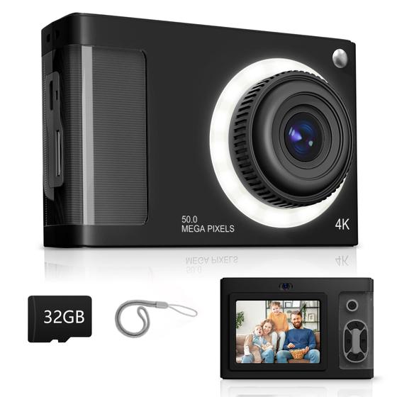 Imagem de Câmera Digital ARNSSIEN 1080P com 16 LEDs - Ideal para Vlogging e Crianças