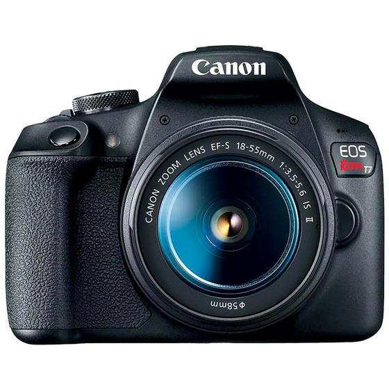 Câmera Digital Canon DSLR EOS Rebel T7+ Com Lente EF-S 18-55mm IS II BR Menor preço em Câmera Digital Canon DSLR EOS Rebel T7+ Com Lente EF-S 18-55mm IS II BR