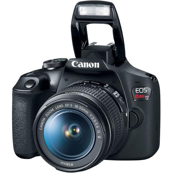 Imagem de Câmera Digital Canon EOS Rebel T7+ com Lente EF-S 18-55mm IS II