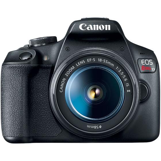 Imagem de Camera Digital Canon Eos Rebel T7 DSLR - 24.7MP - Lente 18-55MM - Wi-Fi - Tela 3" - Preto