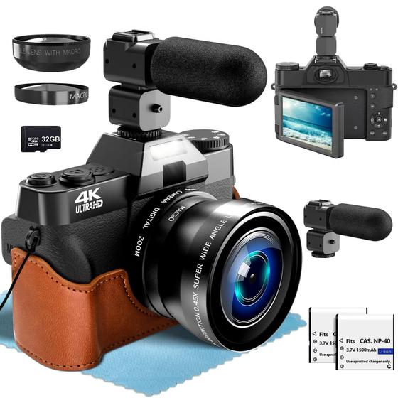 Imagem de Câmera Digital Dumjug 4K 56MP - Lente Grande Angular e Macro
