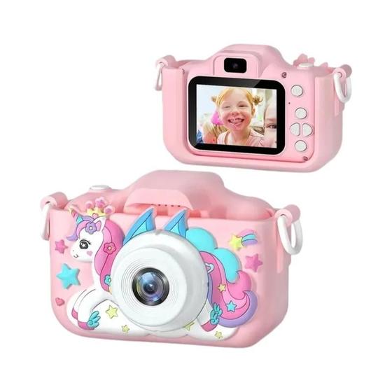 Imagem de Câmera Digital Infantil 1080p HD com Tela de 2,0 Polegadas e Capa de Silicone - Presente Ideal