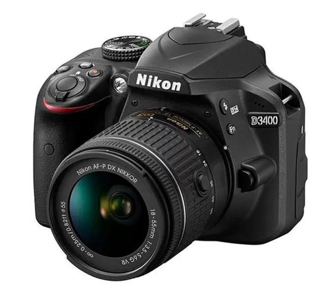 Câmera Digital Nikon Preto 24.2mp - D3400 | 18-55mm