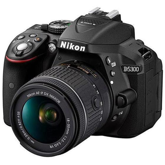 Câmera Digital Nikon D5300 24.2MP 3.2" Lente AF-P DX NIKKOR 18-55MM VR Menor preço em Câmera Digital Nikon D5300 24.2MP 3.2" Lente AF-P DX NIKKOR 18-55MM VR