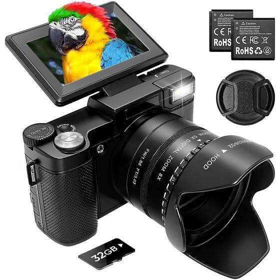 Imagem de Câmera digital OXCAMPRO 5K 64MP 5X Zoom Lente Grande Angular