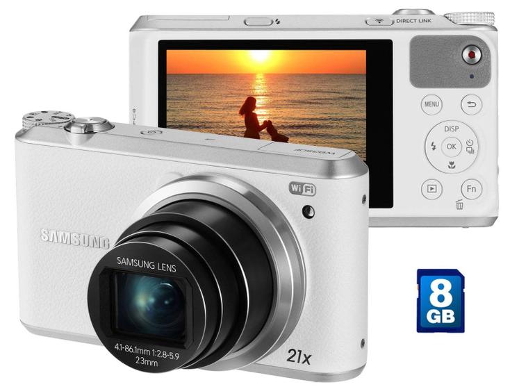 Câmera Digital Samsung WB350F 16.3MP LCD 3” Touch Zoom Óptico 21x