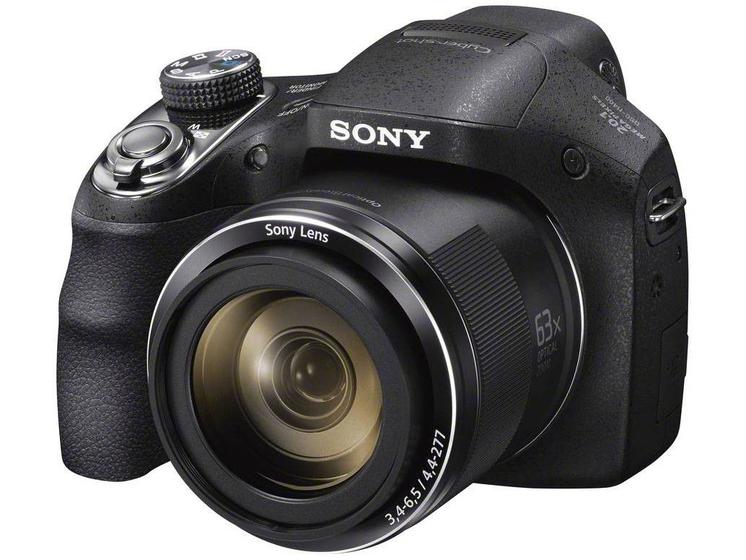 Câmera Digital Sony H400 20.1MP Visor 3” Zoom Óptico 63x Panorâmica Filma em HD Cartão 8GB