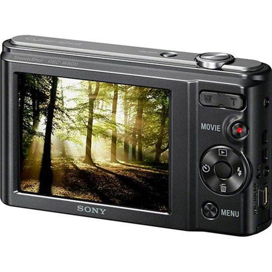 Camera Digital Sony W800 20.1 Mp 5x Zoom Foto Panorâmica Cor Preta Câmeras de Ação