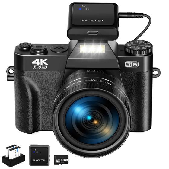 Imagem de Câmera digital VIANGER 4K 48MP para fotografia e vlogs