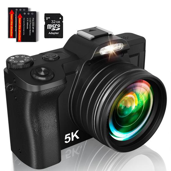 Imagem de Câmera Digital Zheozeig 5K 48MP WiFi - 30FPS e Zoom 16X