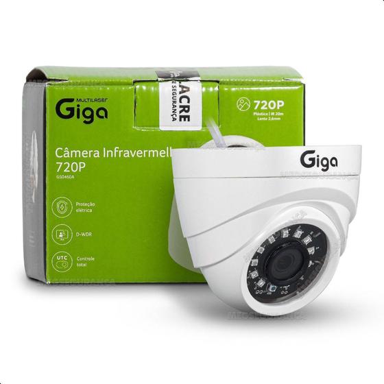 Imagem de Camera Dome Plast 720P IR 20M 1/4.5 2.6MM - GS0460A - Giga Security