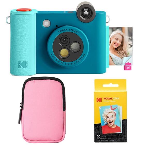 Imagem de Câmera e Impressora Kodak Smile+ 2 em 1 - Kit Inicial Azul