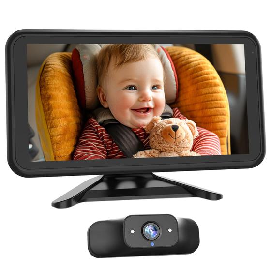 Imagem de Câmera Espelho Retrovisor Bebê Babyvue BV1 - Visão Noturna 1080P HD
