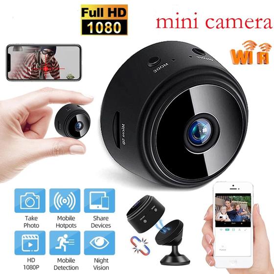 Câmera Espiã Mini Magnética Aplicativo Visão Noturna A9 Wifi Menor preço em Câmera Espiã Mini Magnética Aplicativo Visão Noturna A9 Wifi