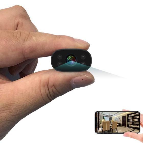 Imagem de Câmera Espiã Mini WiFi PNZEO W3 4K - Grande Angular 150°