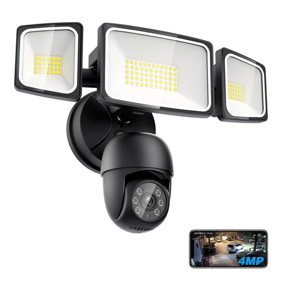 Imagem de Câmera Floodlight Onforu 2K HD - Segurança com Cobertura de 360°